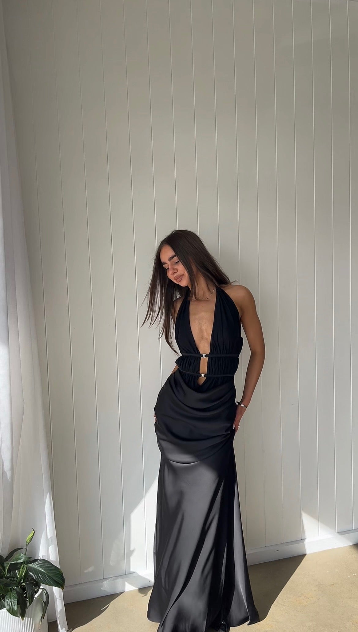 Misha 'Celine' Maxi Dress in Black