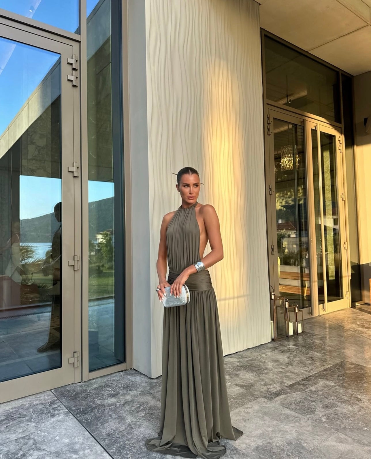 Arcina Ori Santina Dress in Khaki – HONEY HIRE BOUTIQUE Arcina Ori Santina Dress in Khaki – HONEY HIRE BOUTIQUE