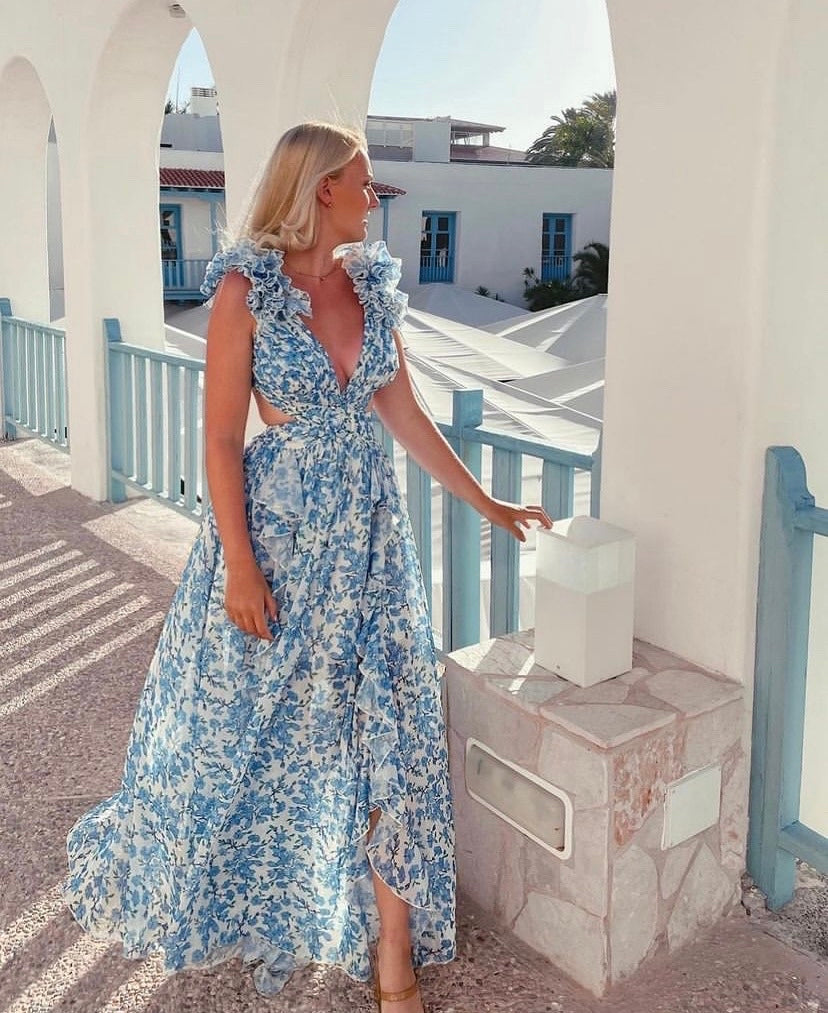 Cassini' Maxi in Blue HONEY HIRE BOUTIQUE Cassini' Maxi in Blue HONEY HIRE BOUTIQUE