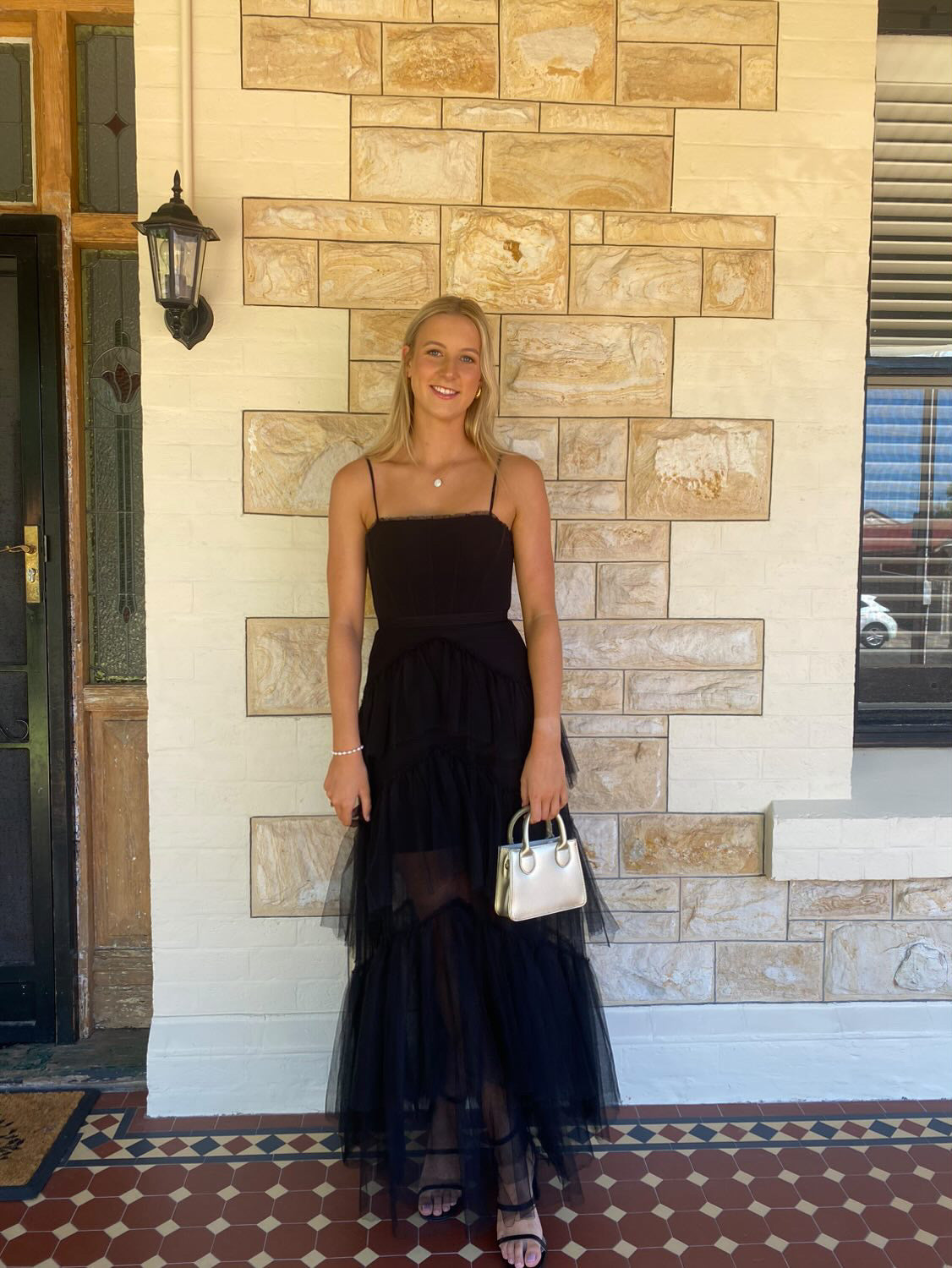 BCBGMAXAZRIA 'Tulle' Gown