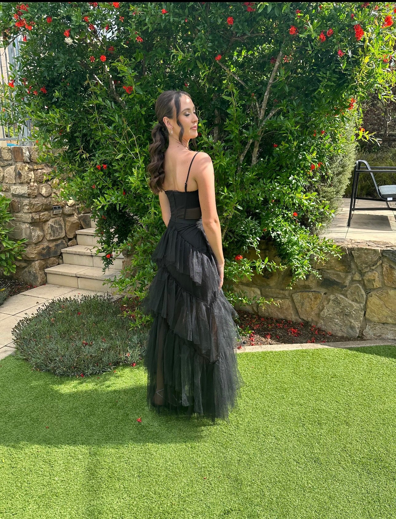 BCBGMAXAZRIA 'Tulle' Gown