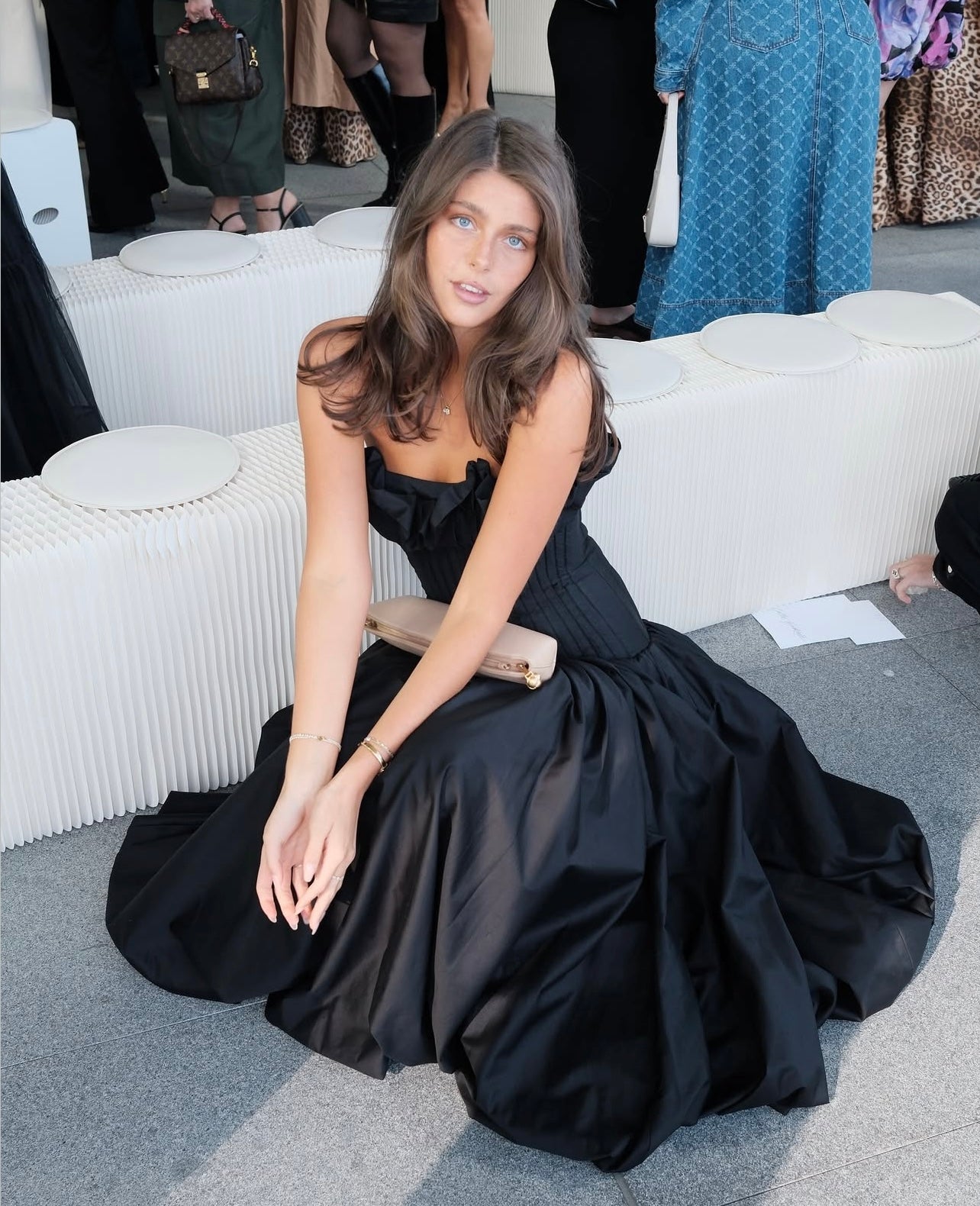 Aje Ivy Bubble Hem Gown