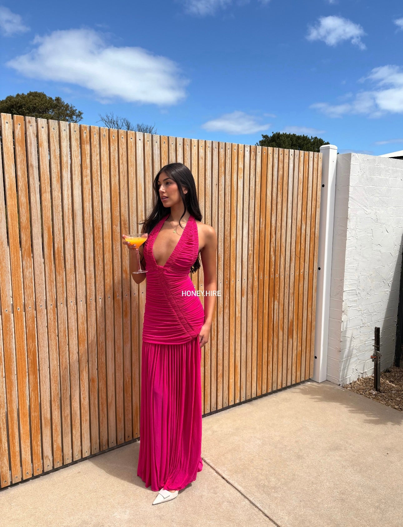 Christopher Esber ‘Orion’ Gown in Magenta