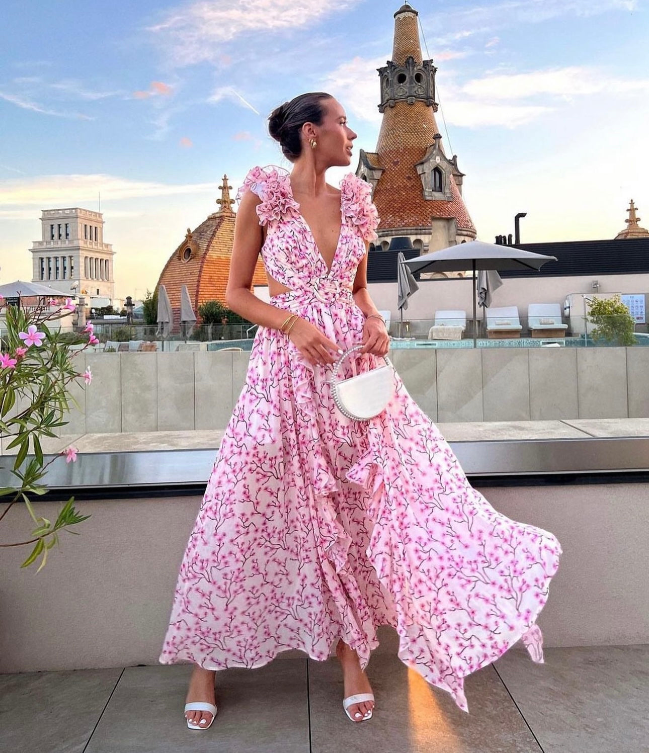 ‘Cassini’ Maxi in pink