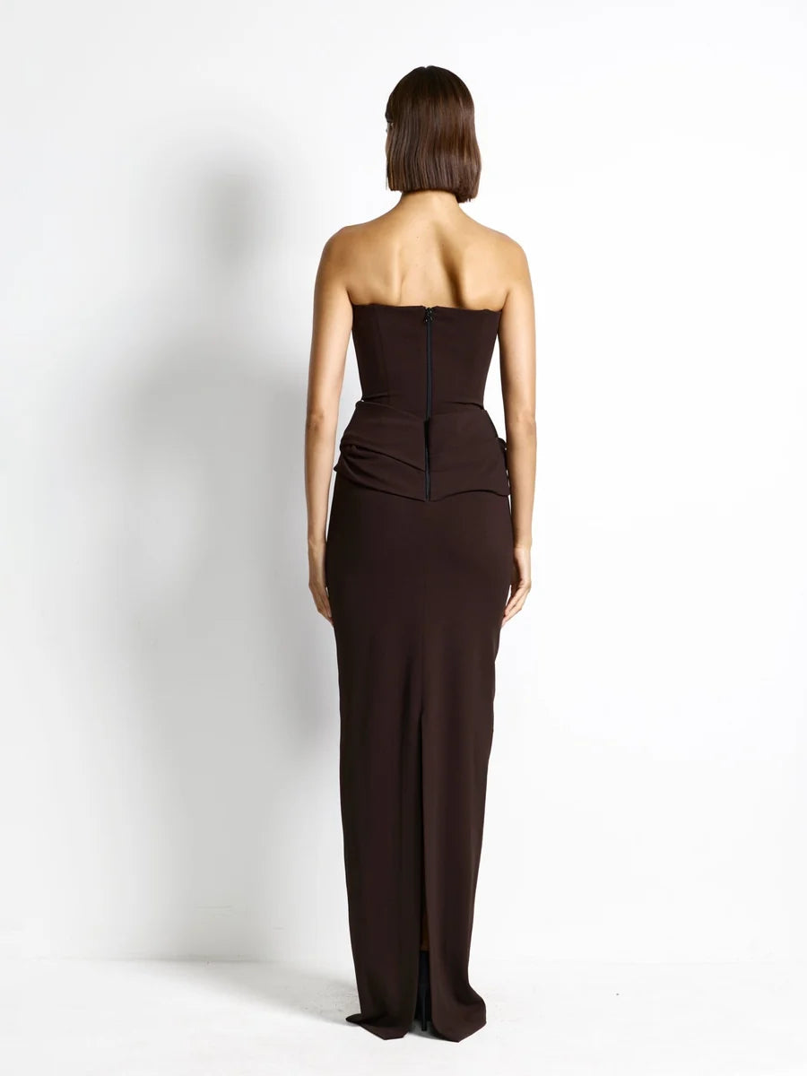 Effie Kats Allegra Gown in Coffee