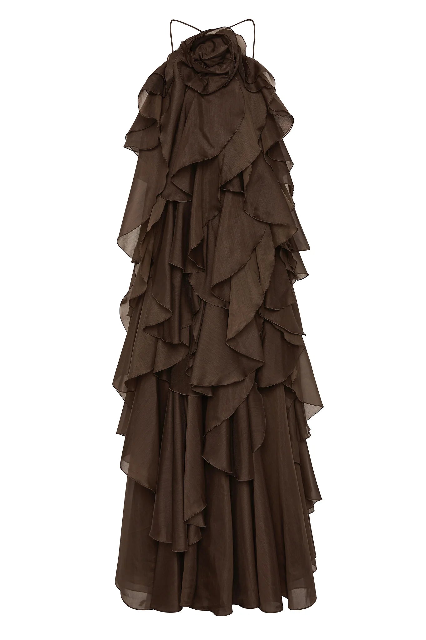 Aje Pandorea Layered Maxi Dress in Brown