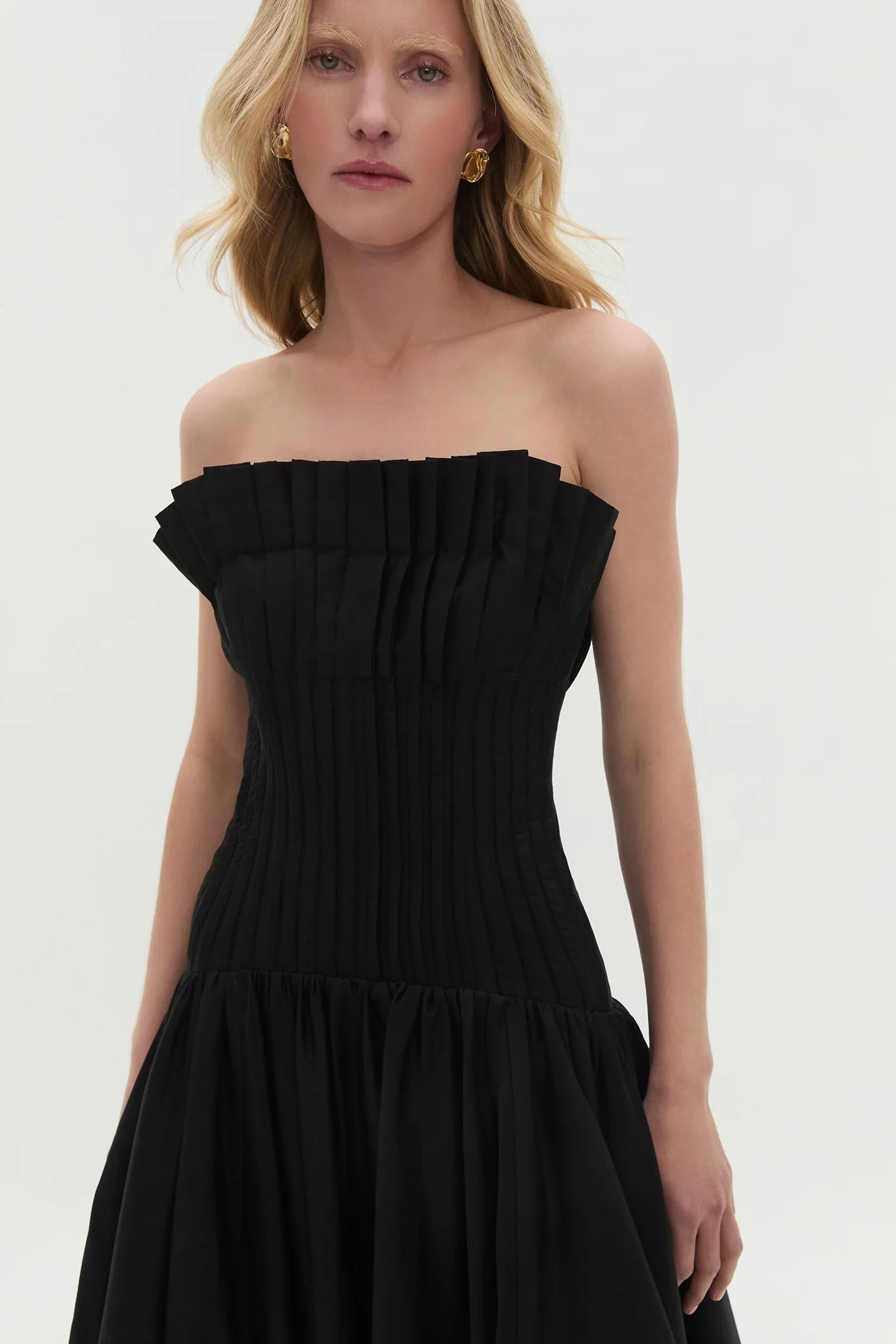 Aje Ivy Bubble Hem Gown