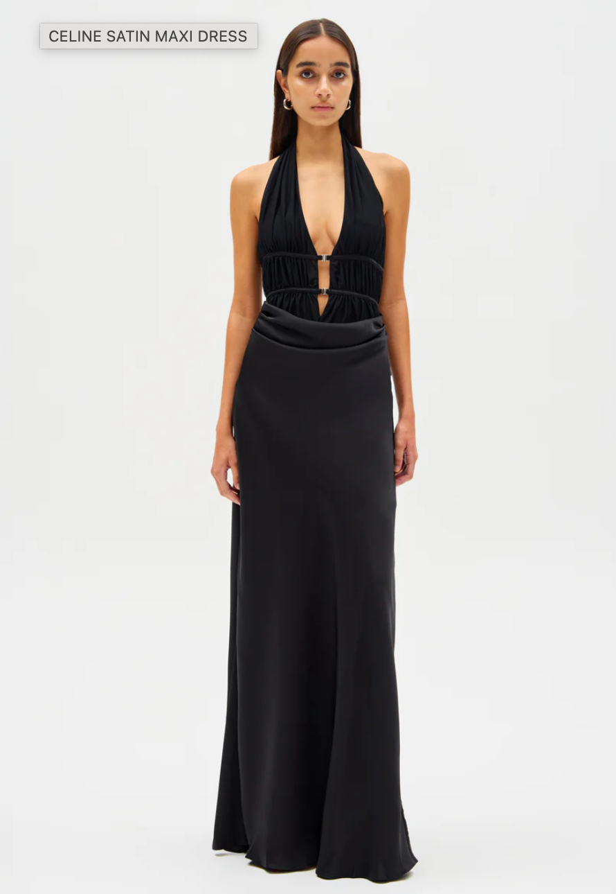 Misha 'Celine' Maxi Dress in Black