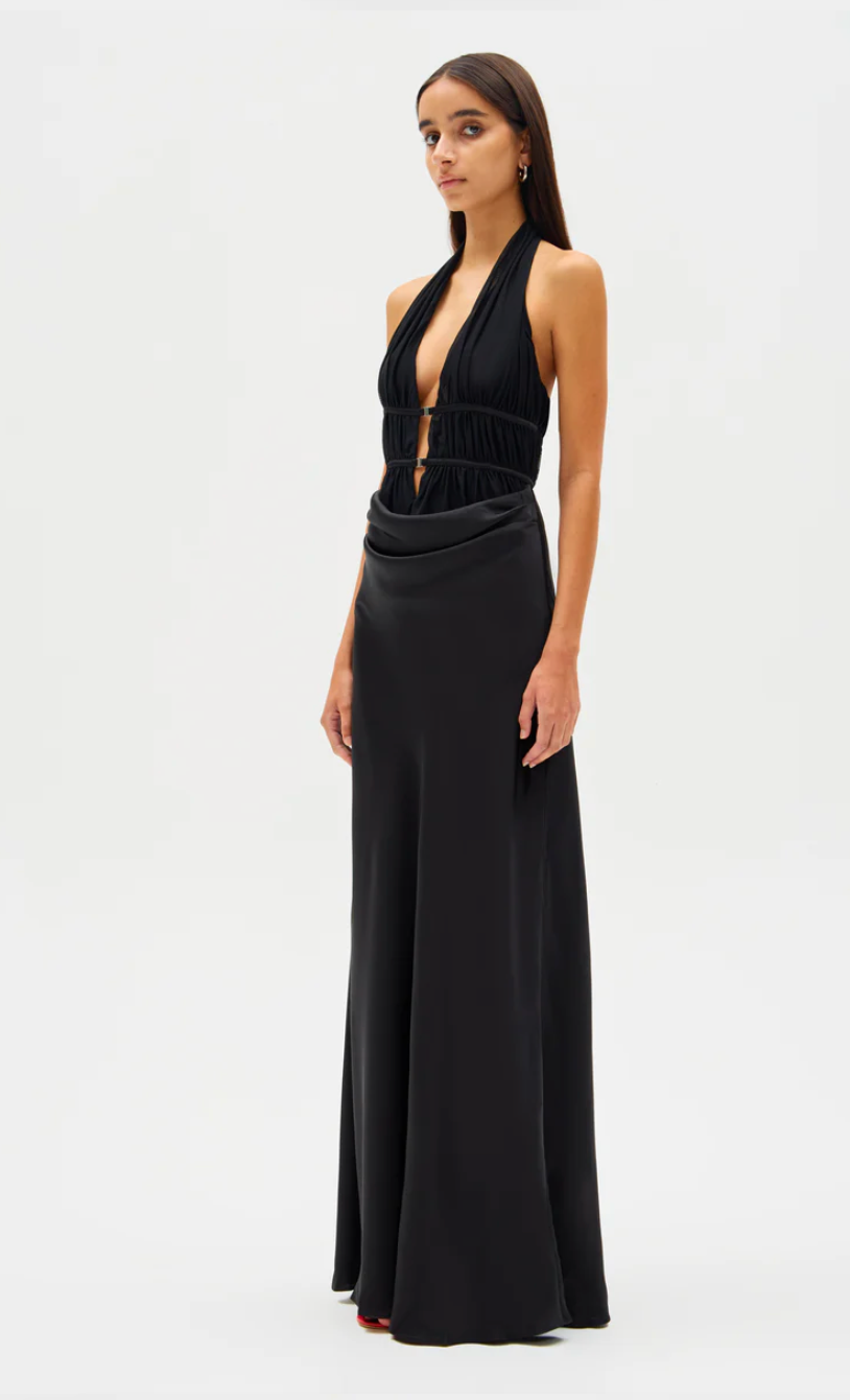 Misha 'Celine' Maxi Dress in Black