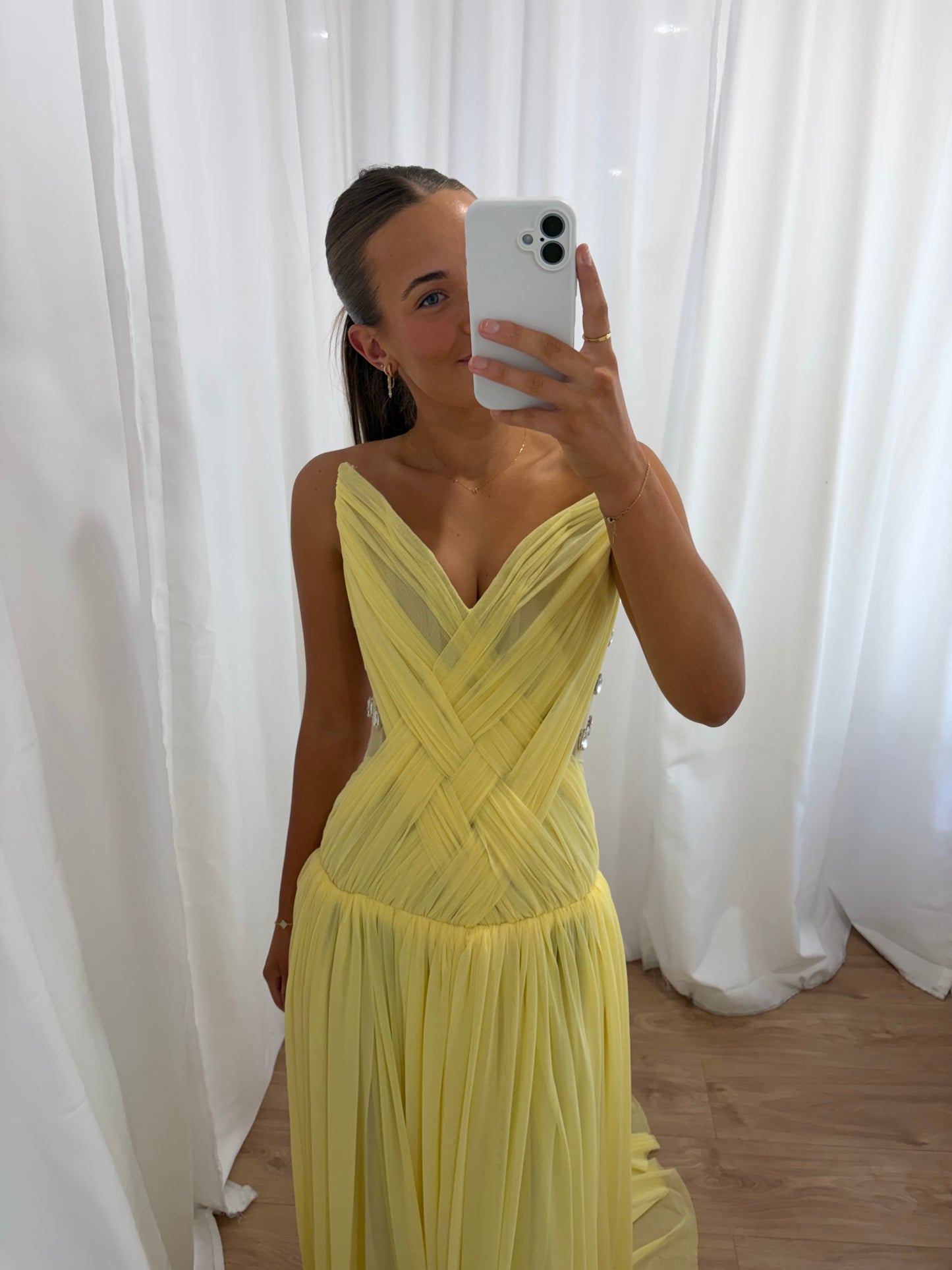 Oxa Couture Aurelia Gown in Yellow
