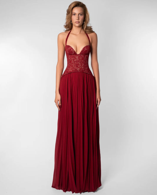 Fenity Gaia Gown in Red AVAILABLE TO HIRE FROM 2ND JUNE