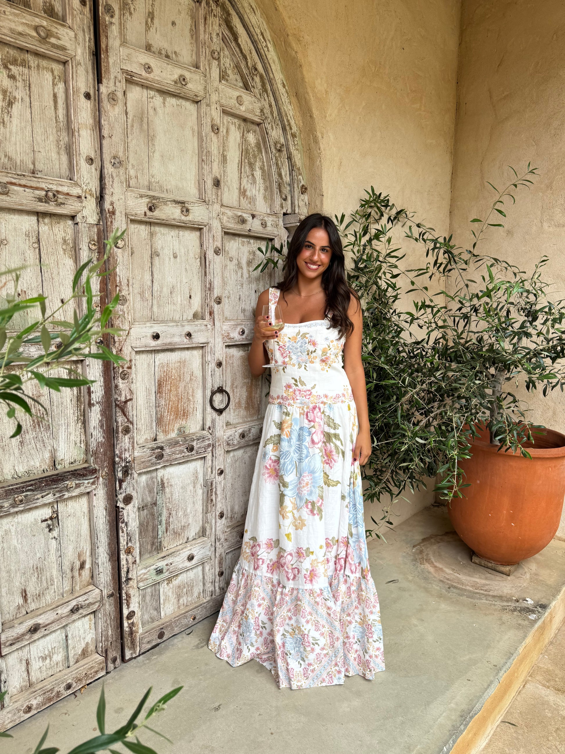 Hansen and Gretel Elsa Linen Maxi Dress  HONEY HIRE BOUTIQUE