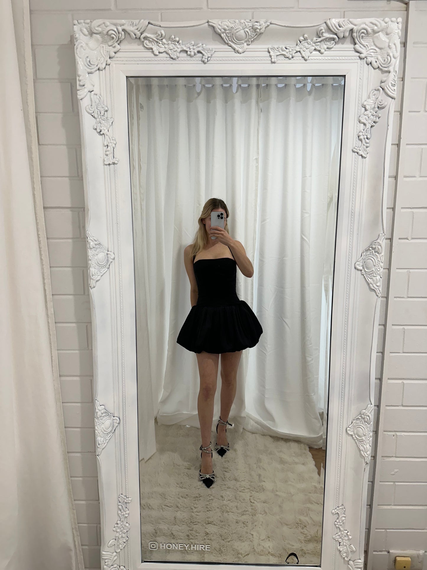 ‘Bubble Lace’ Mini In Black