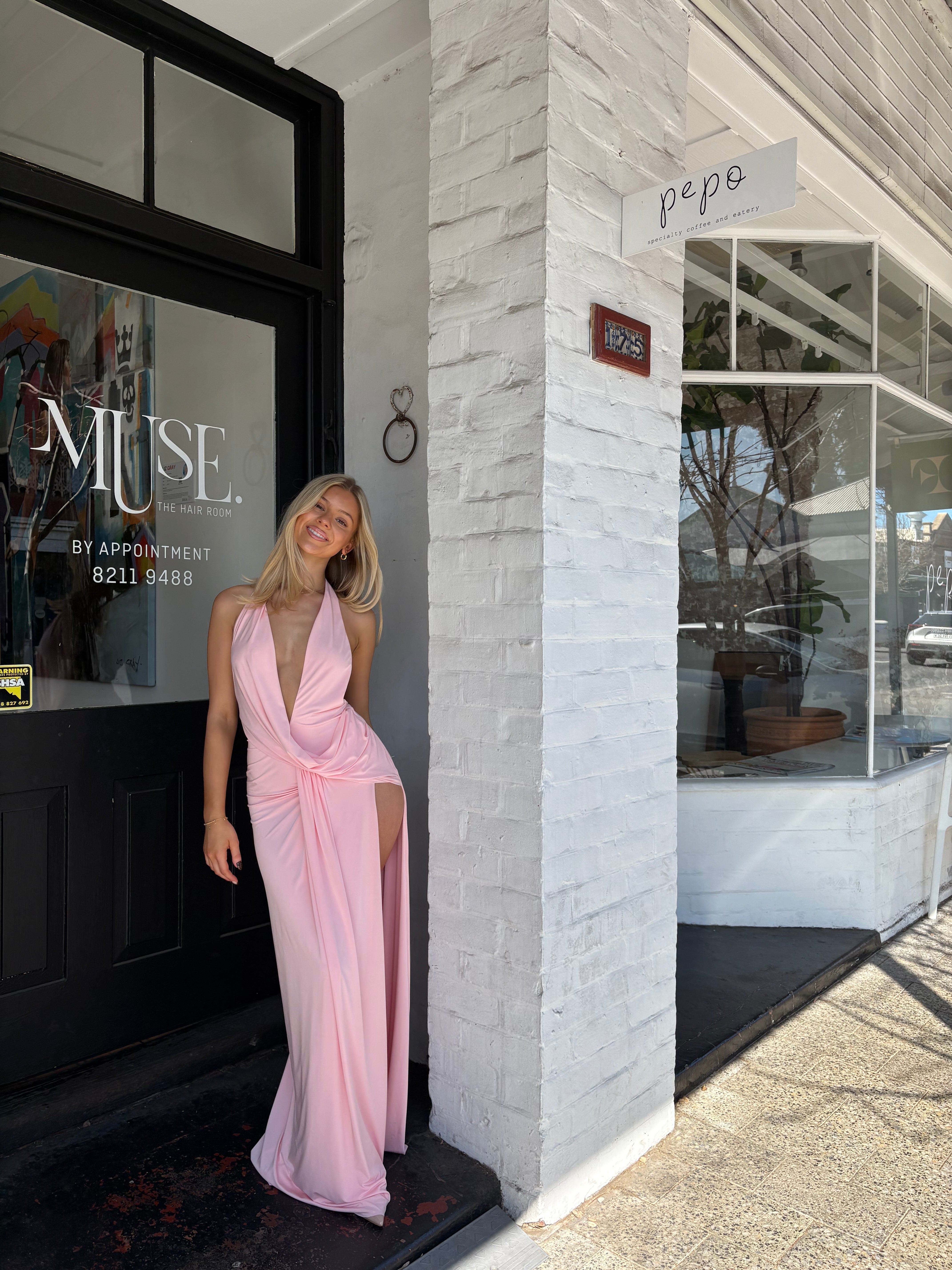 Natalie Rolt Winona Gown in Pink – HONEY HIRE BOUTIQUE