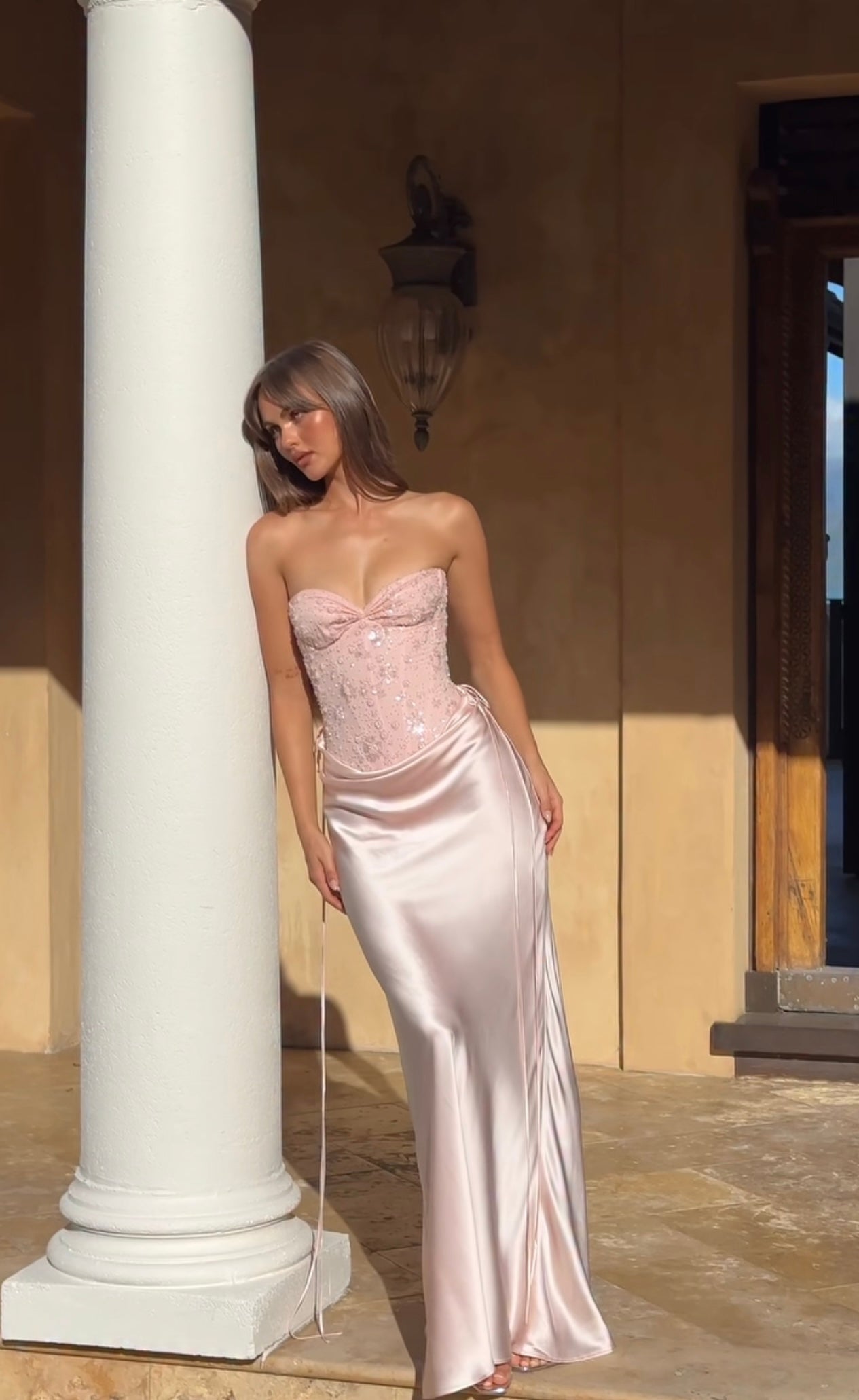 Natalie Rolt Verity Set in Pink Maxi