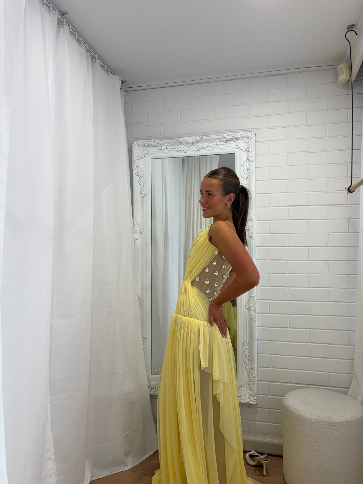 Oxa Couture Aurelia Gown in Yellow