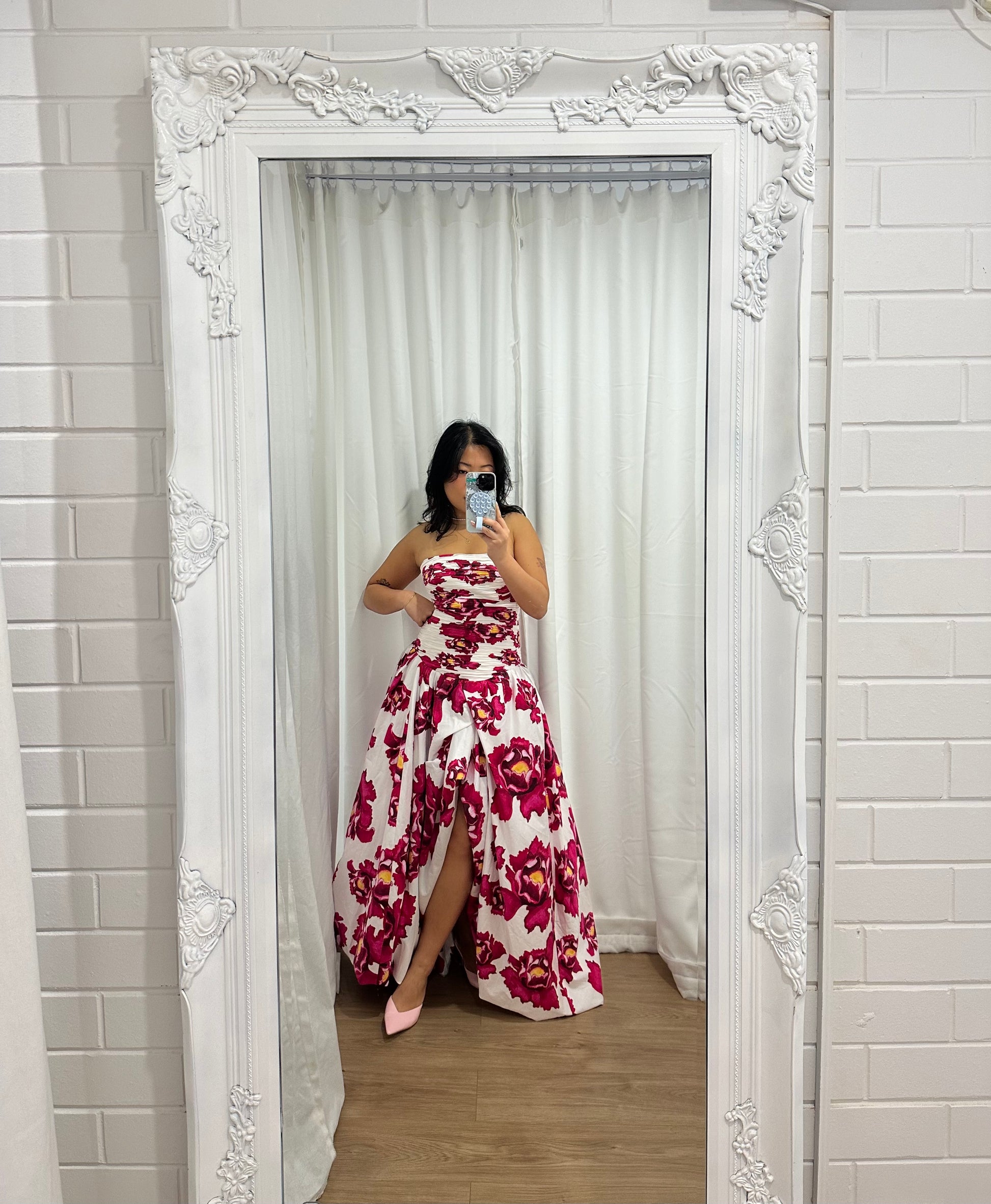aje behold maxi dress Aje 'Behold' Maxi in Boldly Blooming – HONEY HIRE BOUTIQUE