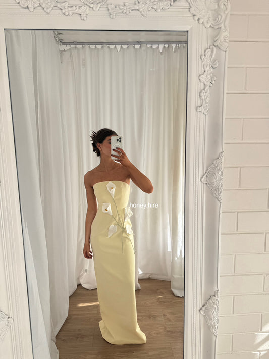 Jw Pei Appliqué Strapless Dress