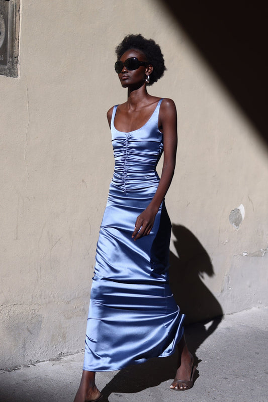 Ance Gria Atlein Gown - Blue