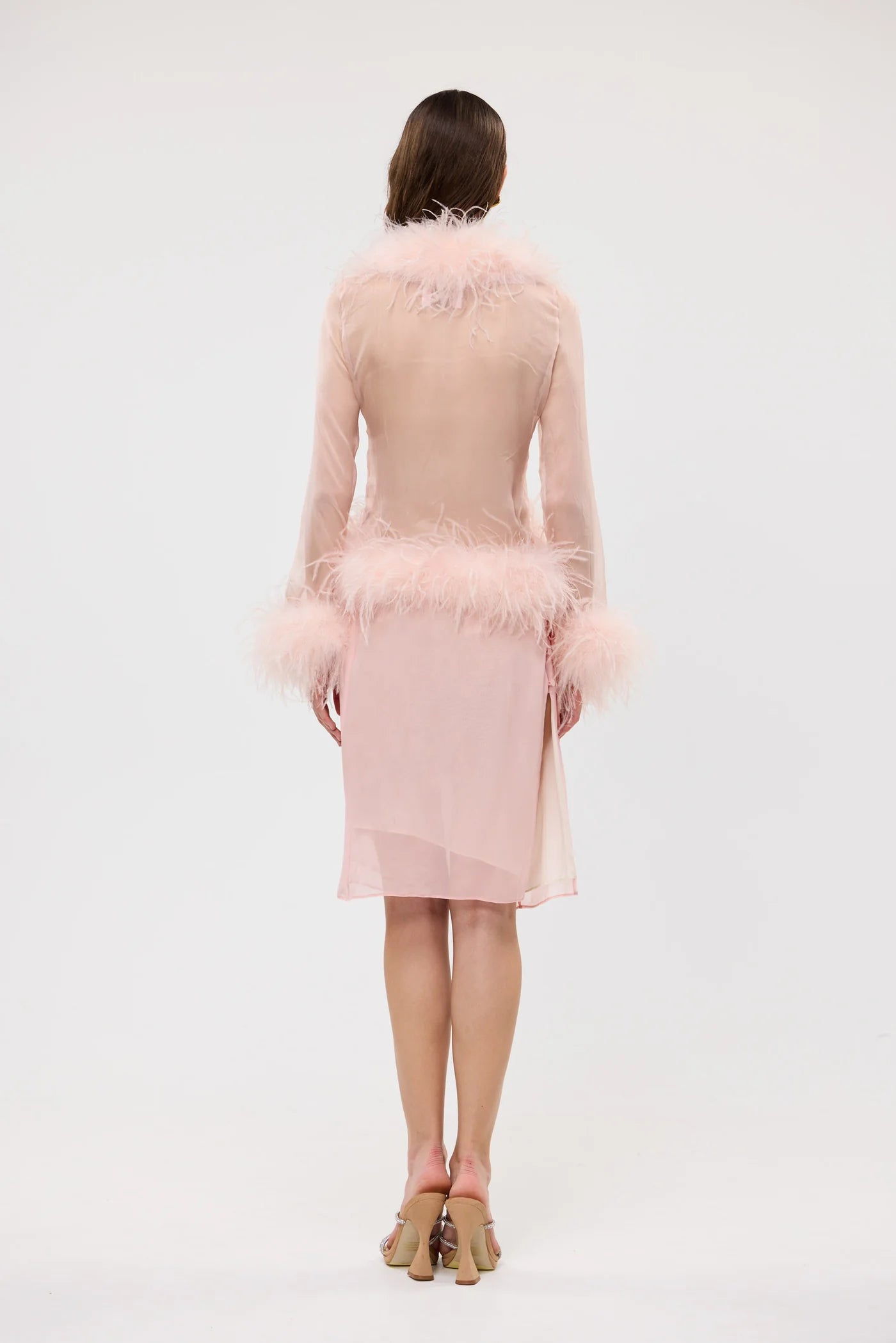 Bubish Luxe Gigi Feather Blouse - Blush