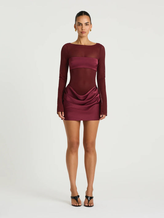 Benni Elvira Mini Dress in Plum