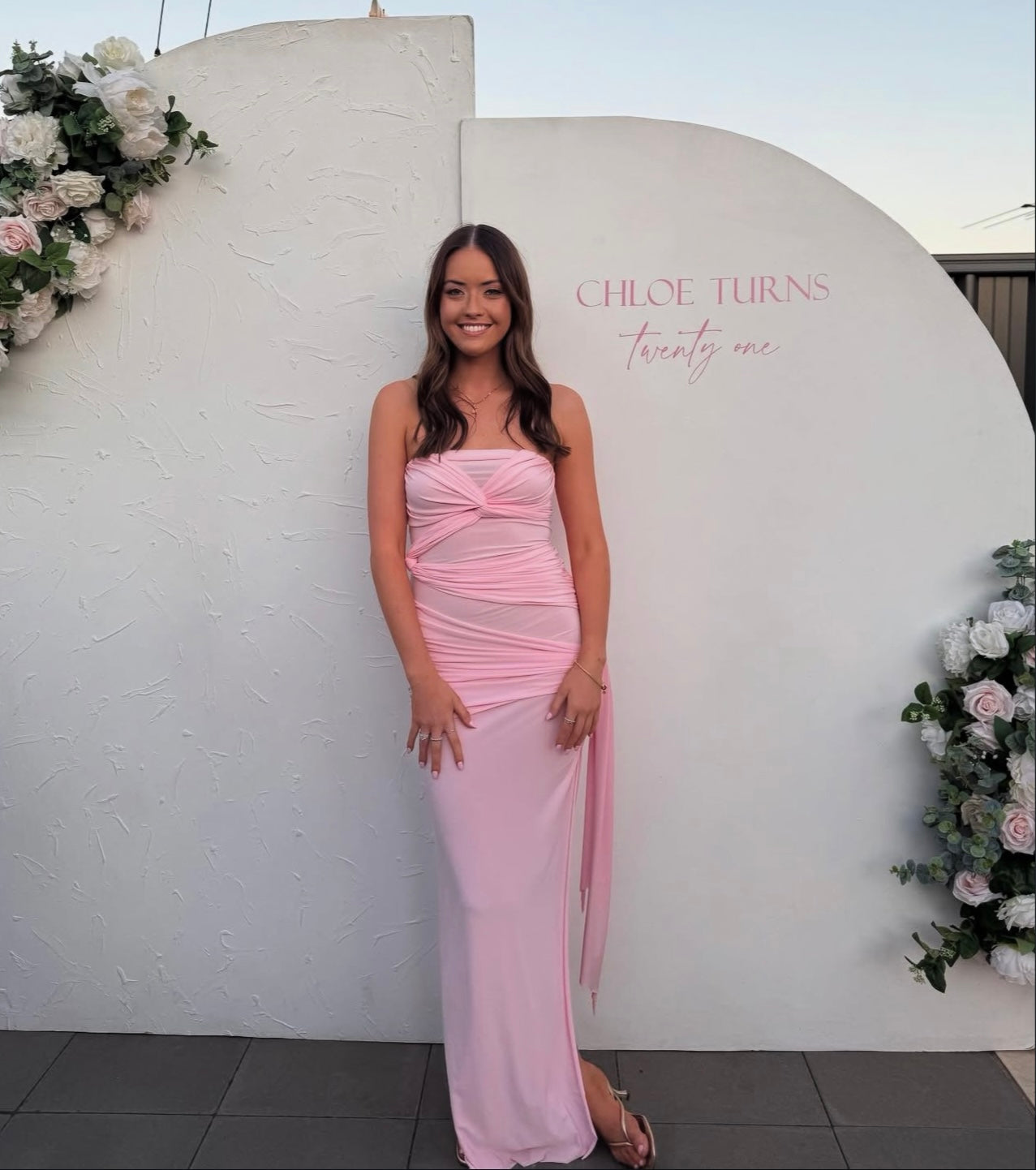 Natalie Rolt ‘Miranda’ Gown in Blossom Pink