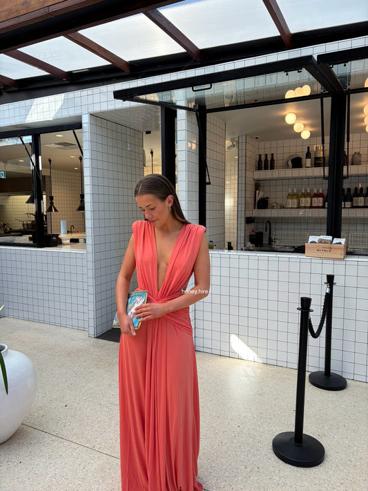 Abyss By Abby Yasmina Dress in Peach