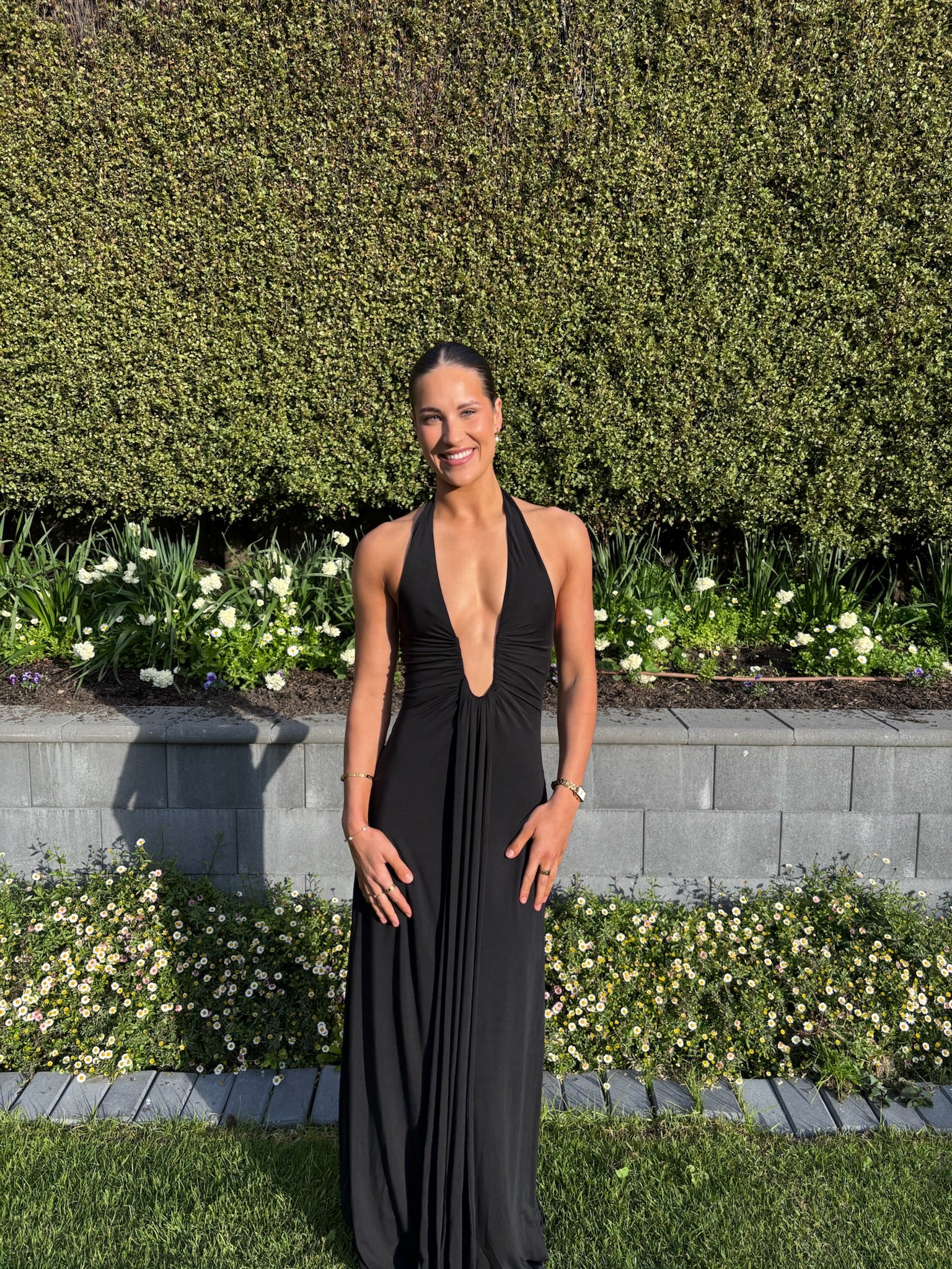 Misha 'Jennifer Cupro' Maxi Dress in Black – HONEY HIRE BOUTIQUE
