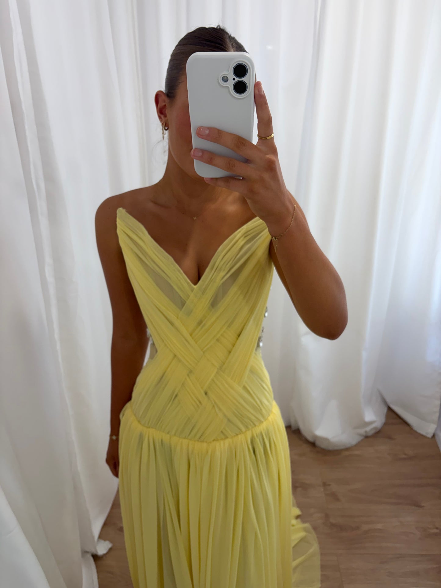 Oxa Couture Aurelia Gown in Yellow