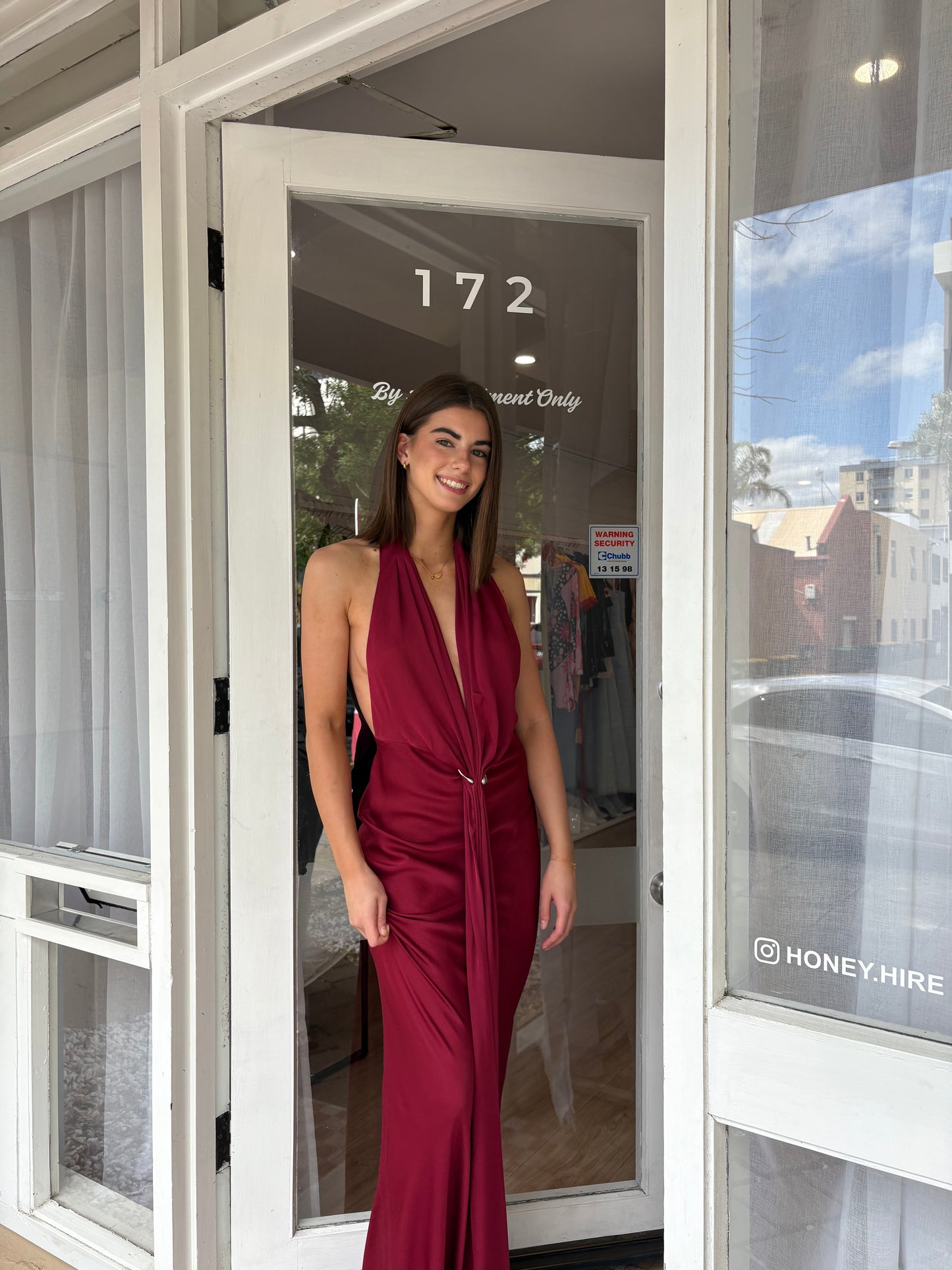 Misha Donna Satin Maxi