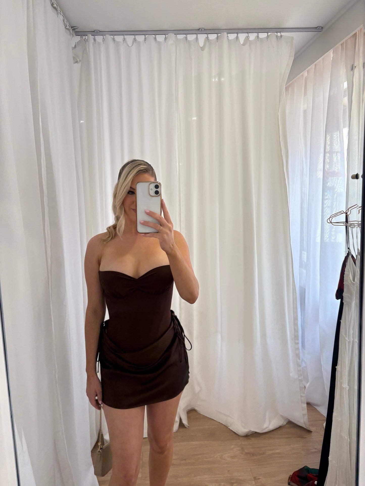 Natalie Rolt Verity Set in Brown Mini