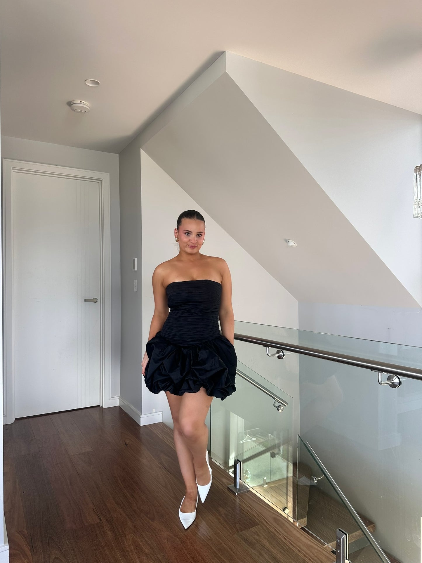 AJE Bubble Hem Mini in Black