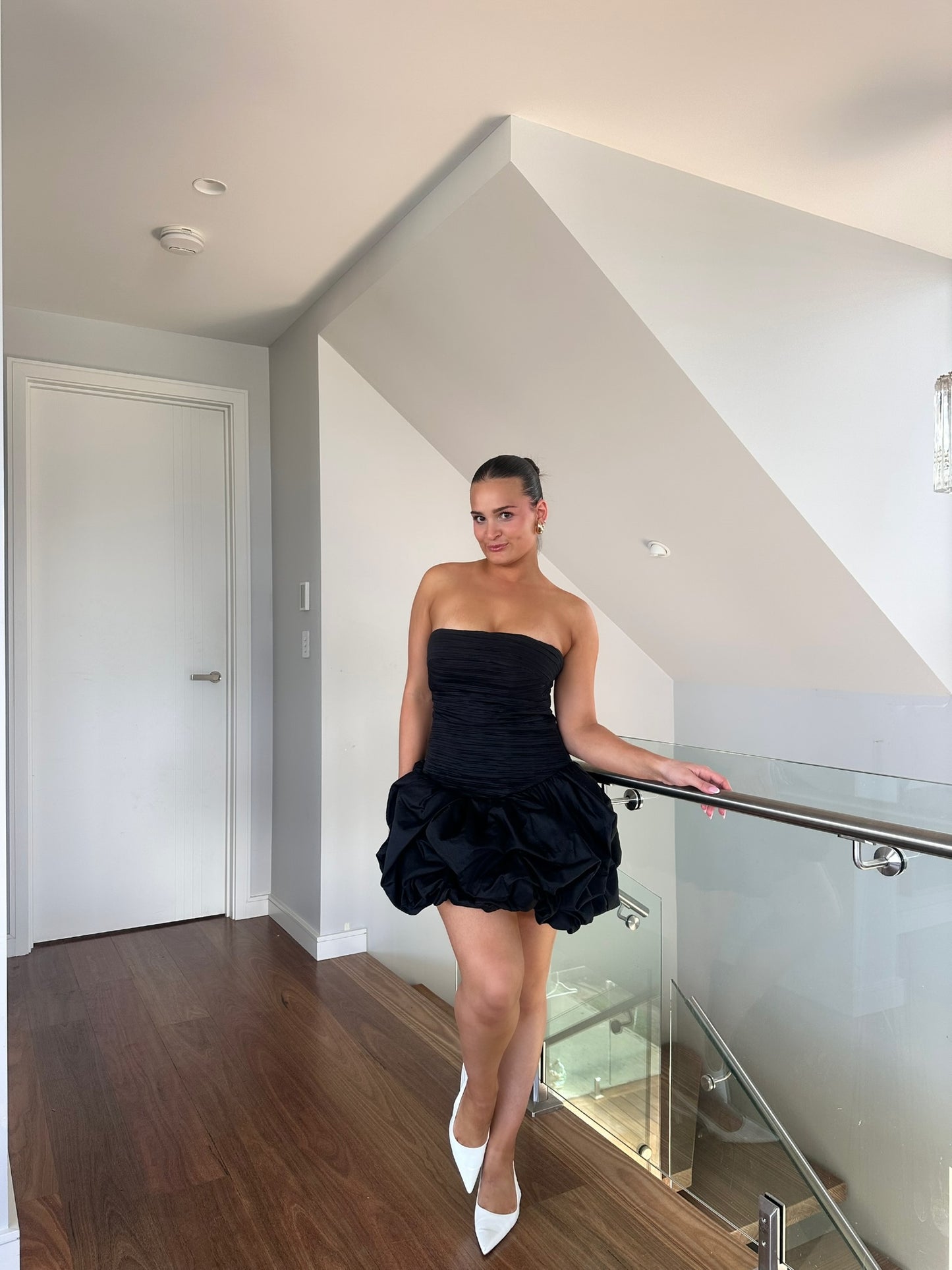 AJE Bubble Hem Mini in Black