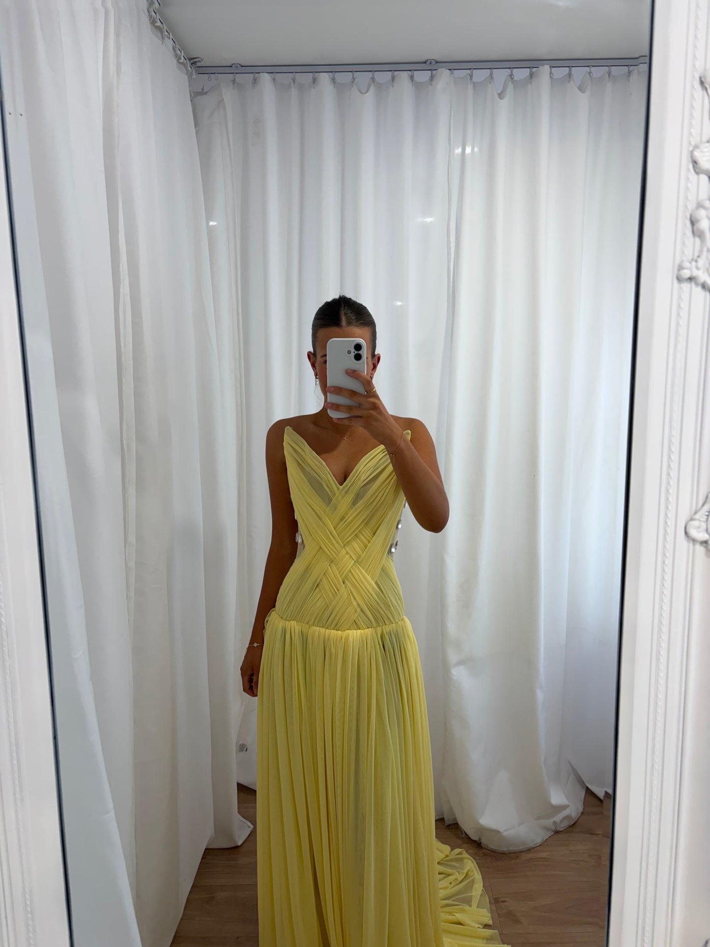 Oxa Couture Aurelia Gown in Yellow