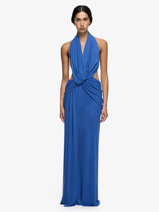Bec & Bridge Charlize Halter Dress in Cobalt