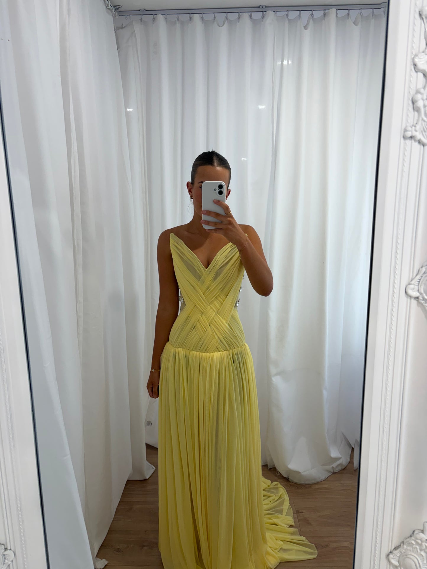 Oxa Couture Aurelia Gown in Yellow