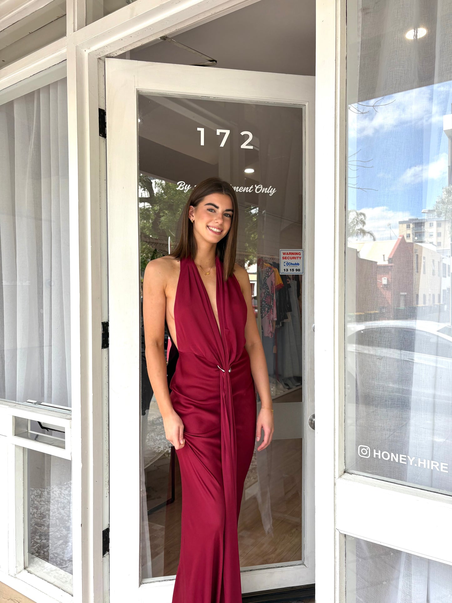 Misha Donna Satin Maxi