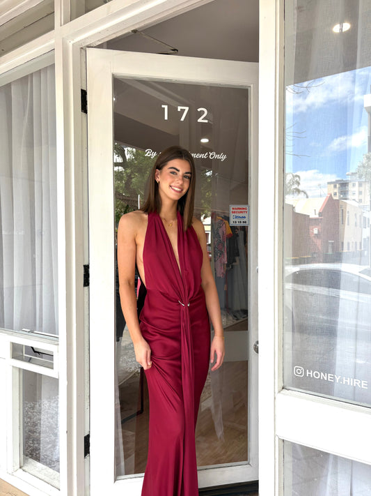 Misha Donna Satin Maxi