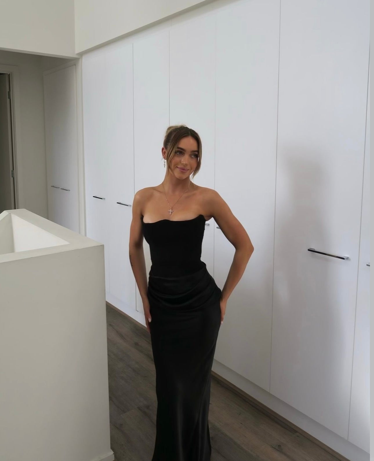 house of cb persephone dress black House of CB - Persephone Corset Gown - Black