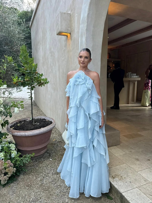 AJE Pandorea Layered Maxi Dress in Blue