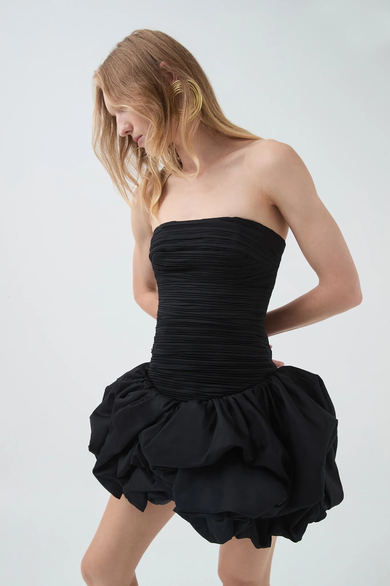 AJE Bubble Hem Mini in Black