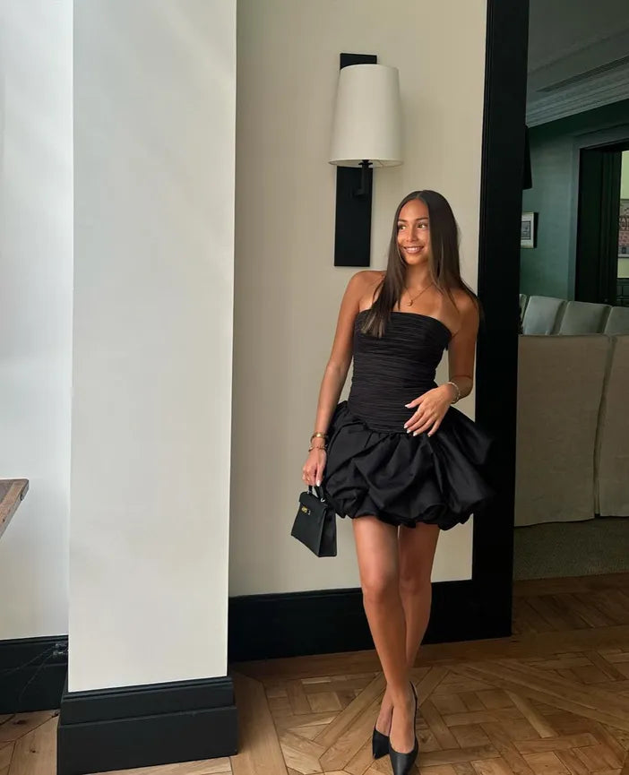AJE Bubble Hem Mini in Black