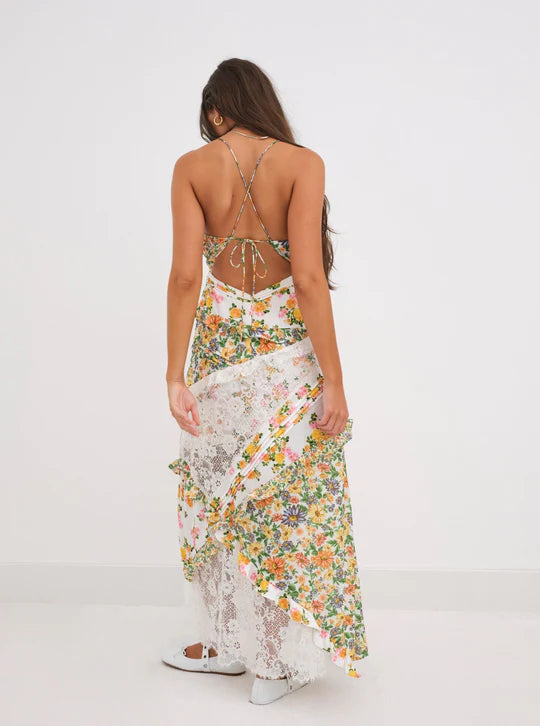 For love & lemons 'Rosalyn' Maxi in Green HONEY HIRE BOUTIQUE For love & lemons 'Rosalyn' Maxi in Green HONEY HIRE BOUTIQUE