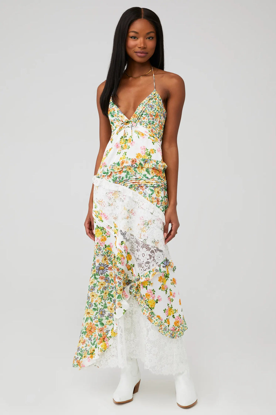 For love & lemons ‘Rosalyn’ Maxi in Green