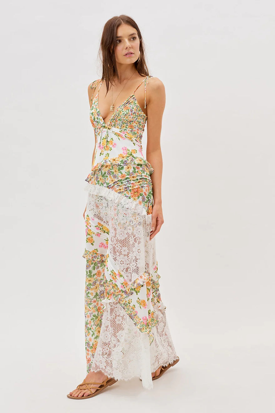 For love & lemons ‘Rosalyn’ Maxi in Green