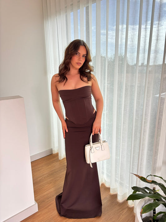 Louie Gown in Brown