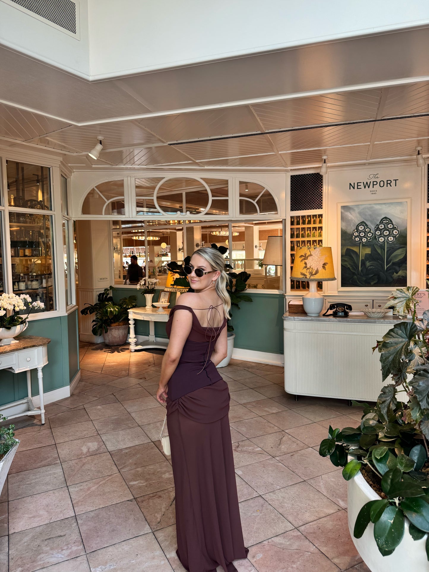 Natalie Rolt Cadence Gown in Espresso
