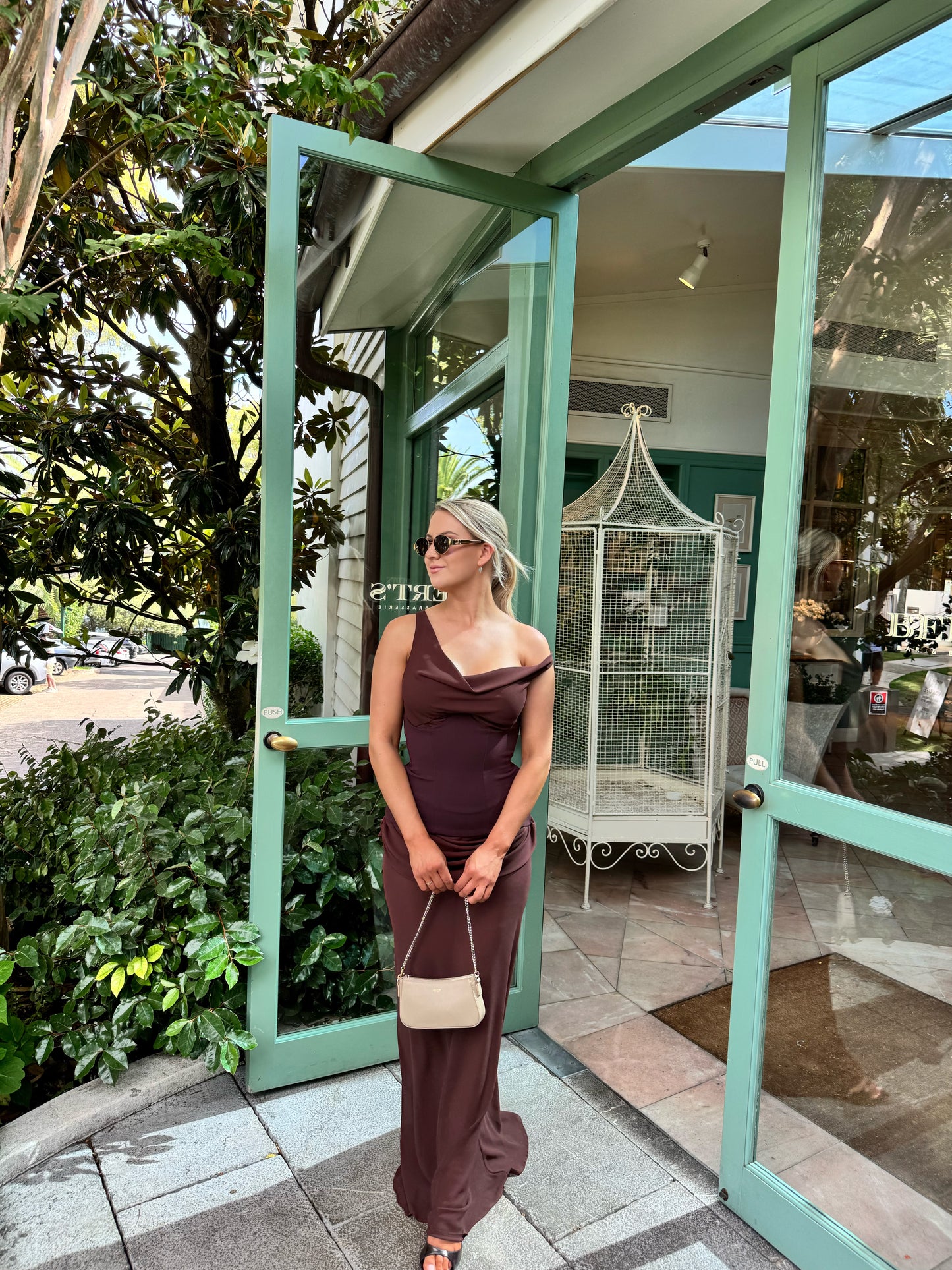 Natalie Rolt Cadence Gown in Espresso