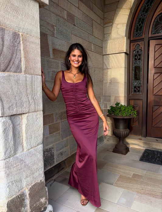 Ance Gria Atelin Gown in Plum