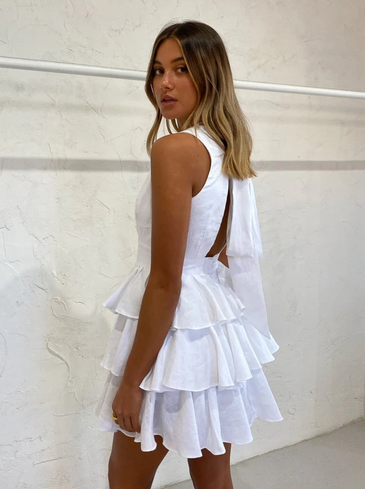 Joslin ‘Amira Linen’ Mini in White